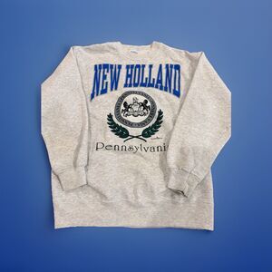 New Holland Pennsylvania Sweatshirt Hanes Size Med Grey GUC